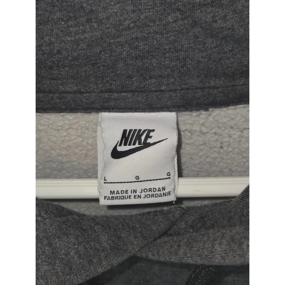 Nike Club Sportsman Gray Pullover Hoodie Men's Large Embroidered‎ Logo Casual